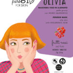 Olivia Maschera Viso in Alginato Pelle Grassa Frutti Rossi - PuroBIO Cosmetics